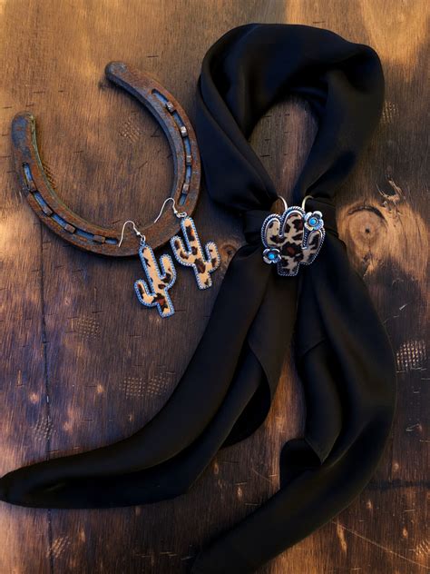 My Fav Accessory ” Western Square Silk Scarf ( Black / SCARF SLIDER NOT INCLUDED ) – Ale Accessories