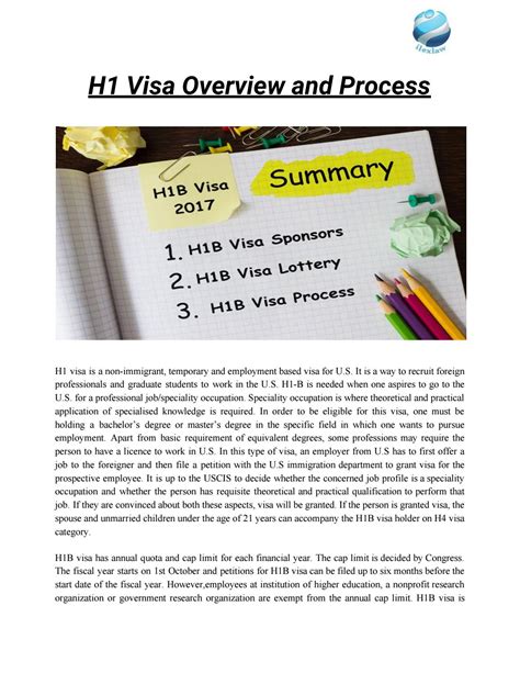 H1 Visa Overview and Process by iLex Law - Issuu