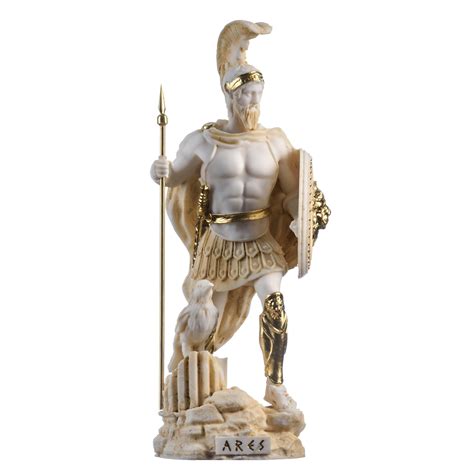 Ares Mars God of War Zeus Son Roman Statue Alabaster Gold Tone - Etsy