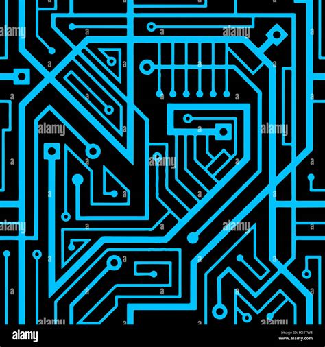 Computer circuit board seamless pattern Stock Photo - Alamy