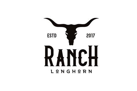 Vintage Retro Texas Longhorn Logo Design Gráfico por Weasley99 ...