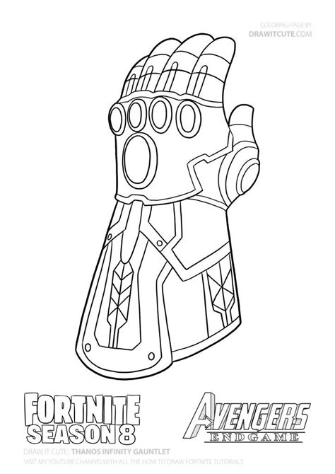 How to draw Thanos Infinity Gauntlet | Step-by-step guide with coloring ...