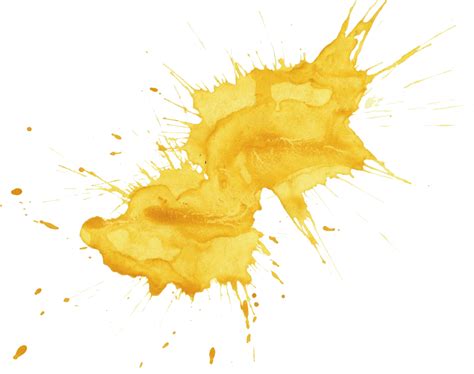 Yellow Watercolor Splash Png