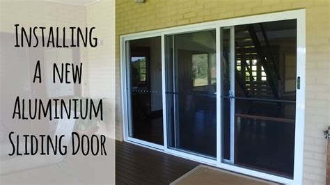 Installing a new aluminium sliding door - YouTube