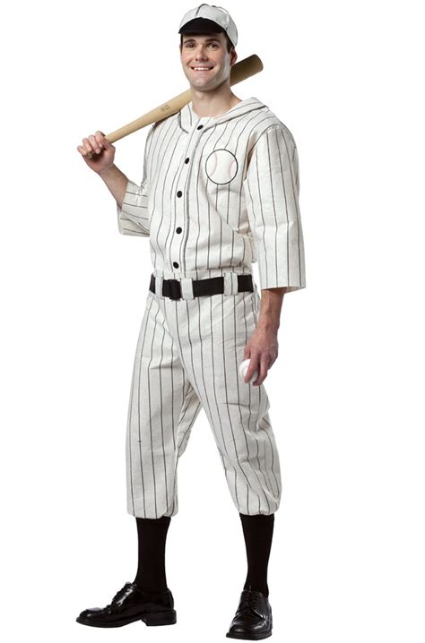 Old Tyme Baseball Player Adult Costume - PureCostumes.com