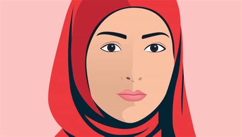 40+ Hijab Woman No Smile Stock Illustrations, Royalty-Free Vector ...