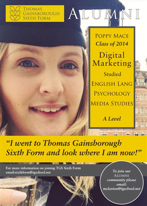 Sixth Form Alumni | Thomas Gainsborough School