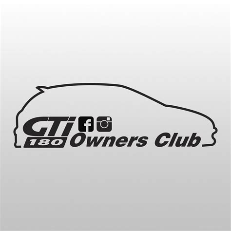 GTi180 Owners Club Car Decal (Large) | Custom Car Stickers