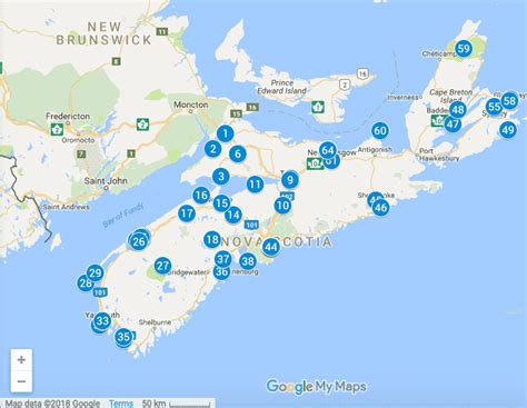 Hopetaft: Beach Glass Nova Scotia Map