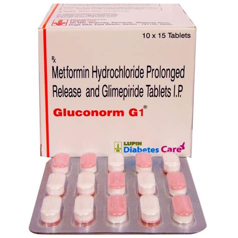 Gluconorm G1 Metformin Hydrochloride Prolonged Release And Glimepiride ...