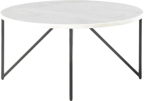 Elements International Cedric White Coffee Table with Black Base | Fischer Furniture | Rapid ...