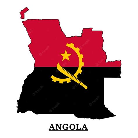 Premium Vector | Angola National Flag Map Design, Illustration Of ...