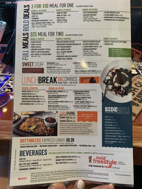 Chilis Menu Nutrition | Besto Blog