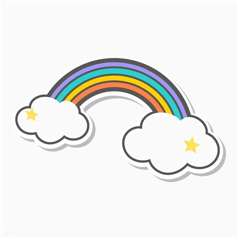 Magical rainbow unicorn illustration vector | free image by rawpixel.com Rainbow Cartoon ...