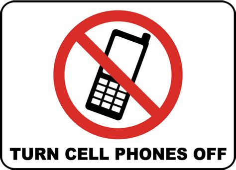 Turn Cell Phones Off Sign - Get 10% Off Now