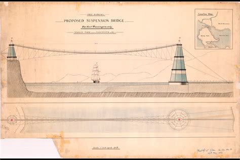 In 1909, a huge suspension bridge was proposed for Vancouver ...