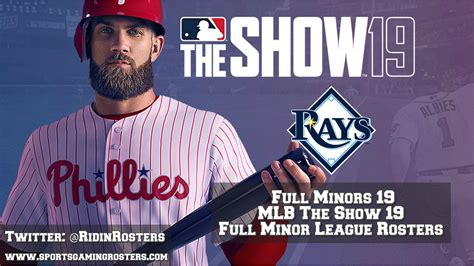 MLB 19 The Show – Full Minors 19 – Tampa Bay Rays – Sports Gaming Rosters