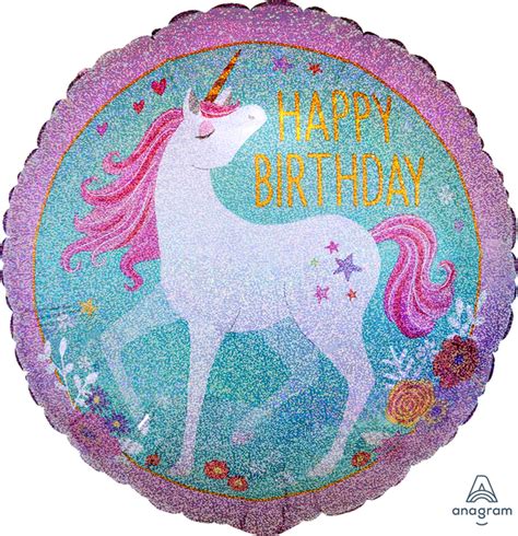 18″ Happy Birthday Magical Unicorn – Boomart Store- Balloon Store ...