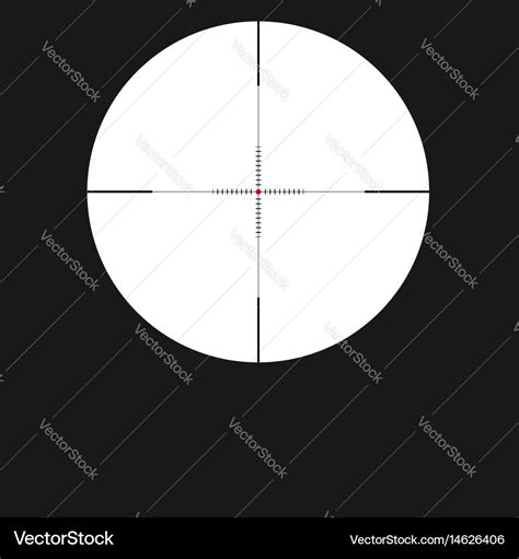 Crosshair sight icon reticle with red dot sight Vector Image