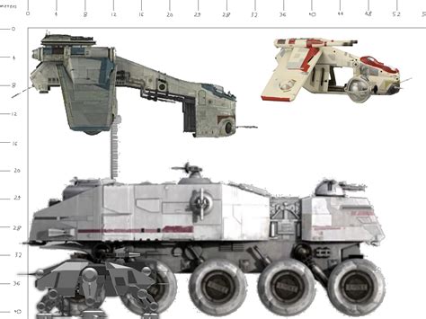 Republic Vehicles Scaled Size Comparison : r/StarWars