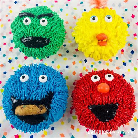 Sesame Street Cupcakes - Cake Mix Recipes