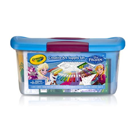 Crayola Disney Frozen Creativity Tub Art Supplies Kit, Over 80 Pieces ...