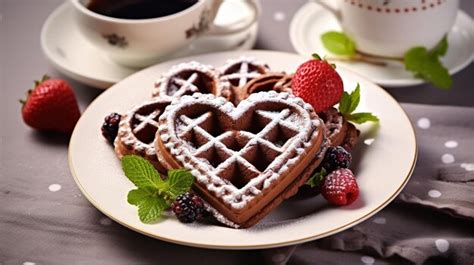 Premium AI Image | A heart shaped dessert with a heart shaped cake on the plate