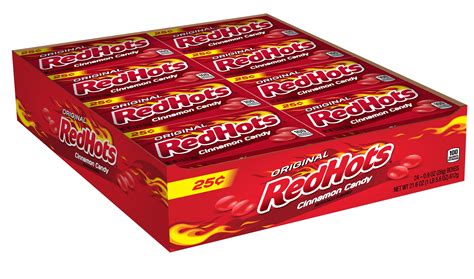 Red Hots, Cinnamon Flavored Candy, 0.9oz (Box of 24) - Walmart.com