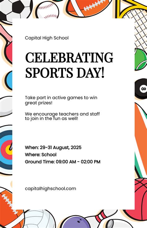 Free School Sports Day Poster Template - Edit Online & Download ...