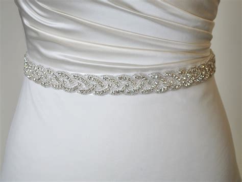 Bridal waist band, diamond belt, rhinestone bead trim, diamante trim ...