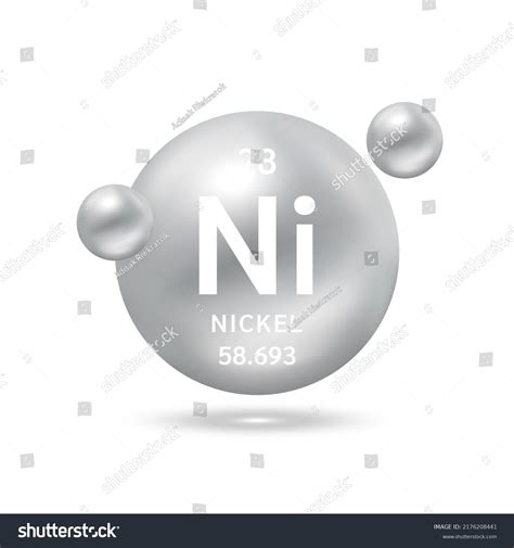 Nickel Molecule Models Silver Chemical Formulas Stock Vector (Royalty Free) 2176208441 ...