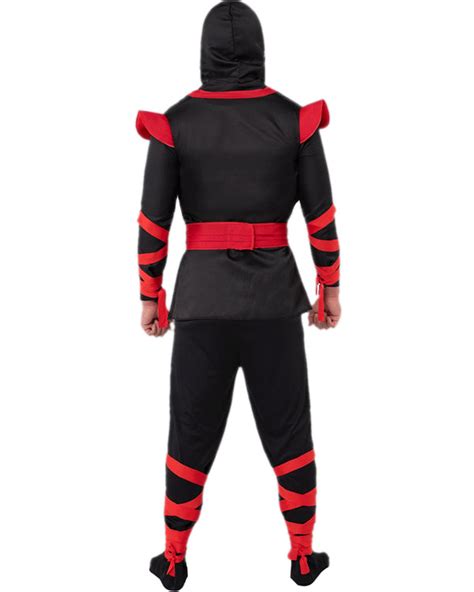 Red and Black Ninja Mens Costume