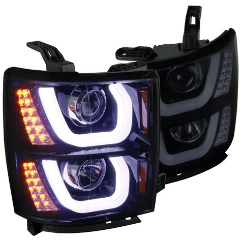 Spec-D Tuning Led Halo Signal Projector Headlights for 2014-2015 Chevy ...