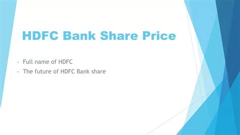 PPT - HDFC Bank Share Price l PowerPoint Presentation, free download - ID:11856675