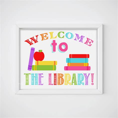 Printable Library Signs - Printable Word Searches