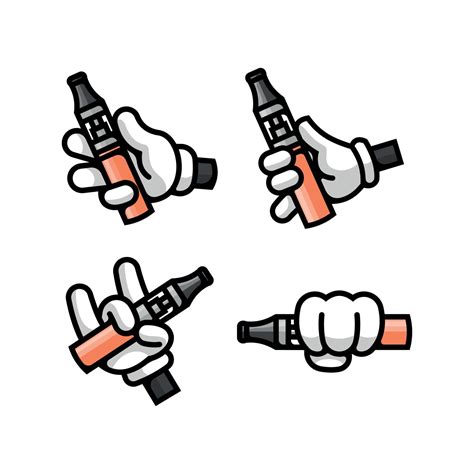 HAND IS HOLDING A PEN VAPE CARTOON LOGO COLLECTION 12620142 Vector Art at Vecteezy