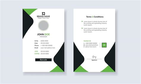 Corporate company employee id card design. Identity card for your ...