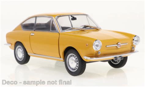 Diecast model cars Fiat 850 1/24 WhiteBox Coupe orange 1965 ...