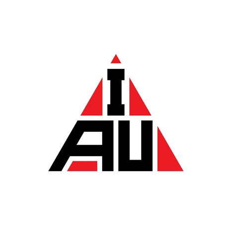 IAU triangle letter logo design with triangle shape. IAU triangle logo ...