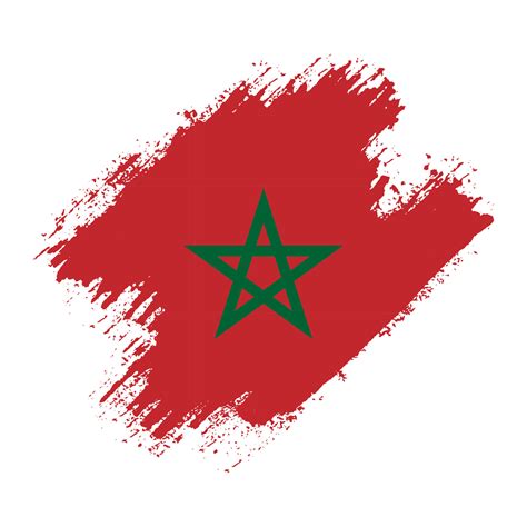 Paint brush stroke Morocco flag vector 16554548 Vector Art at Vecteezy