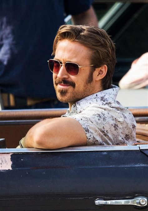 Ryan Gosling on the set of The Nice Guys | Ryan gosling, A good man, Guys