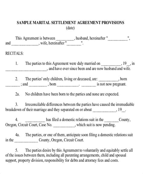 FREE 11+ Settlement Agreement Samples in PDF | MS Word | Google Docs ...