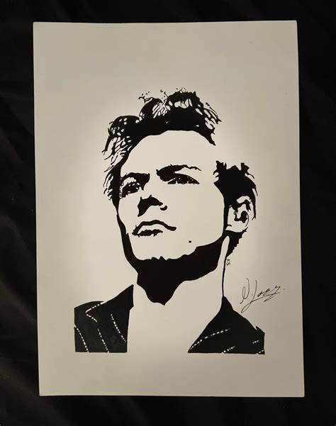 Hand Drawn Harry Styles Black and White Silhouette Art portrait - Etsy