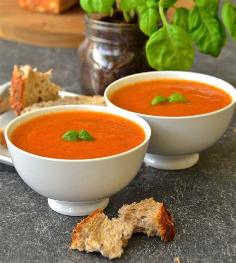 10 Minute Easy Tomato Basil Soup - Dairy-Free & Vegan - A Virtual Vegan