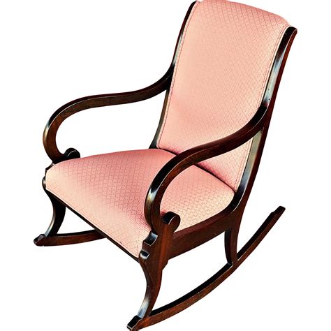 Vintage Hardwood Rocking Chair with Upholstered Back, Seat & Rear -- found at www.rubylane.com ...