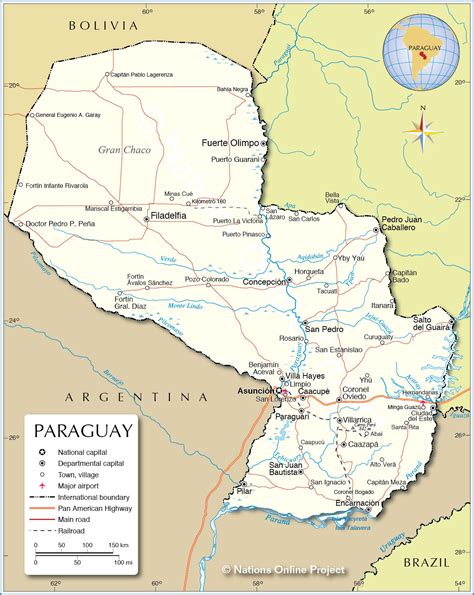 Political Map of Paraguay - Nations Online Project