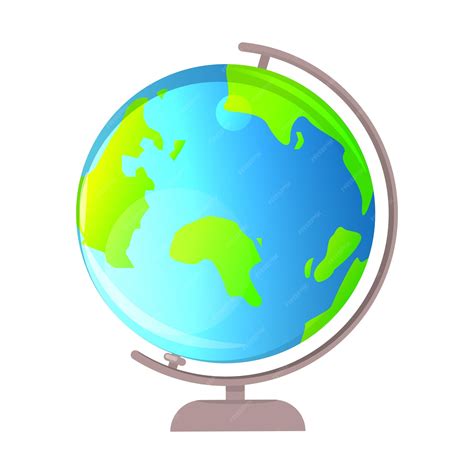 Premium Vector | Vector earth globe planet map of continents of world