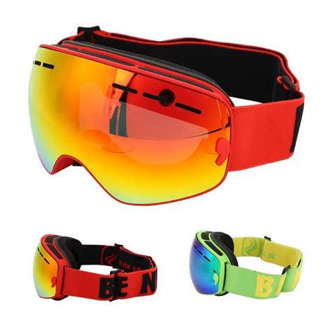 BE NICE Children Skiing Goggles Kids Snowboard Skate Goggles Double Lens Anti fog UV Protection ...