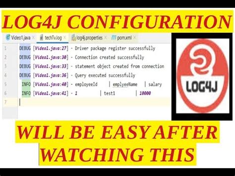 log4j configuration steps in simple java and maven project - YouTube