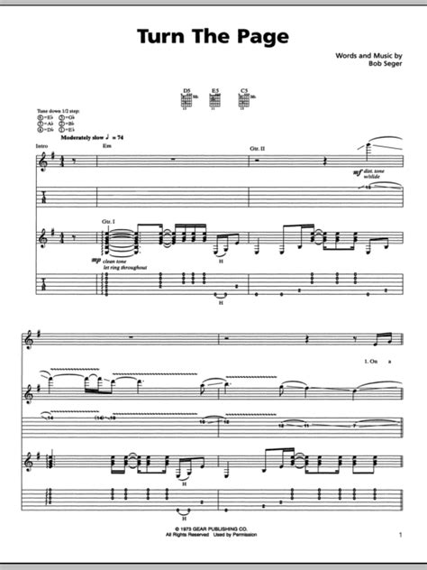 Turn The Page by Metallica - Guitar Tab - Guitar Instructor